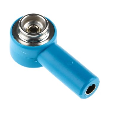 RS PRO ESD Adapter 10 mm Stud to 4 mm Banana Socket, Blue 129-4947