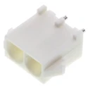 TE Connectivity Universal MATE-N-LOK Series PCB Header, 2 Contacts, 6.35 mm Pitch, Straight, Through Hole, 19A 350786-1