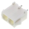 TE Connectivity Universal MATE-N-LOK Series PCB Header, 2 Contacts, 6.35 mm Pitch, Straight, Through Hole, 19A 350786-1