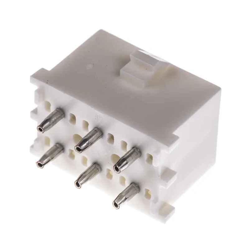 TE Connectivity Universal MATE-N-LOK Series PCB Header, Straight, Through Hole, 6 Contacts, 6.35 mm Pitch, 3 Rows 350711-1