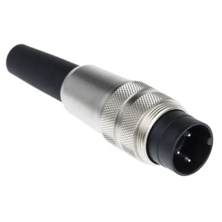 binder Circular Connector, 3 Contacts, Cable Mount, Plug, Male, M16 Size, Screw Mating, IP40, Polyamide 09-0305-00-03