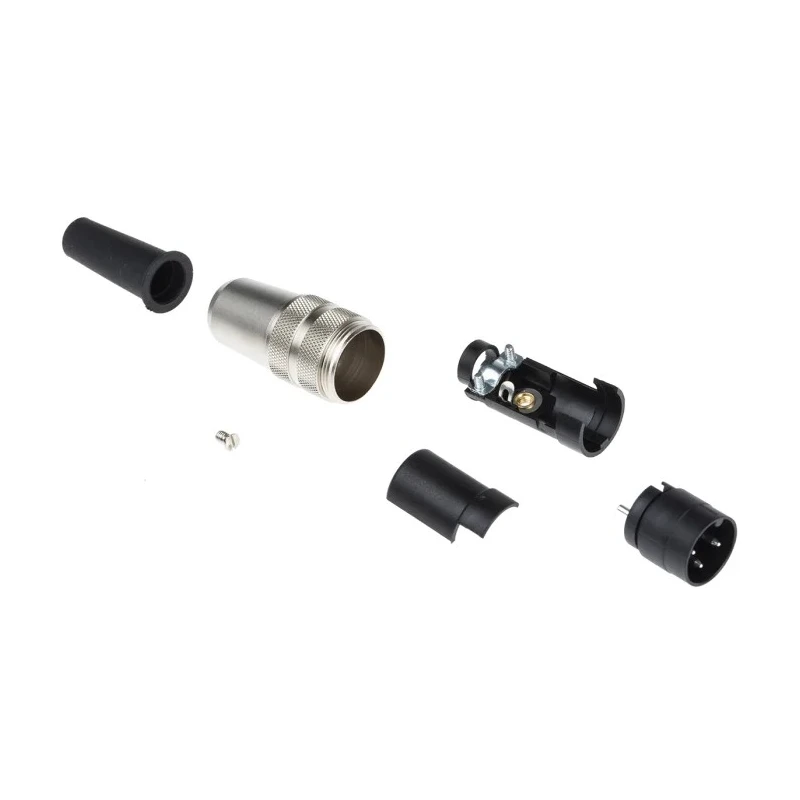 binder Circular Connector, 3 Contacts, Cable Mount, Plug, Male, M16 Size, Screw Mating, IP40, Polyamide 09-0305-00-03