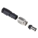 binder Circular Connector, 2 Contacts, Cable Mount Plug, Male, M9, IP67, 4A, 125V, 712 Series 99-0401-00-02