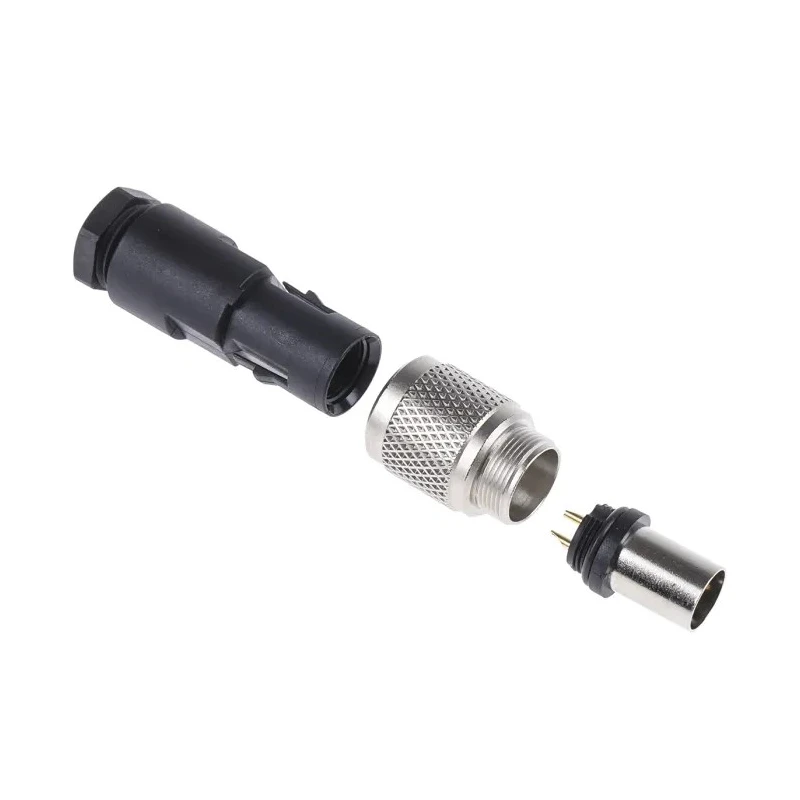 binder Circular Connector, 2 Contacts, Cable Mount Plug, Male, M9, IP67, 4A, 125V, 712 Series 99-0401-00-02