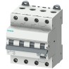 Siemens Residual Current Circuit Breaker with Overload Protection, 6A, 4-Pole, 300 mA, 400V AC, Type B, 6kA 5SU1646-6FP06