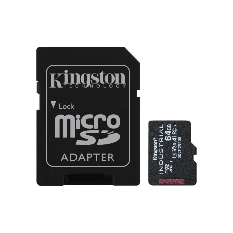 Kingston Industrial Grade MicroSDXC microSD Card 64GB, Class 10, UHS-I, U3, A1, SDCIT2/64GB