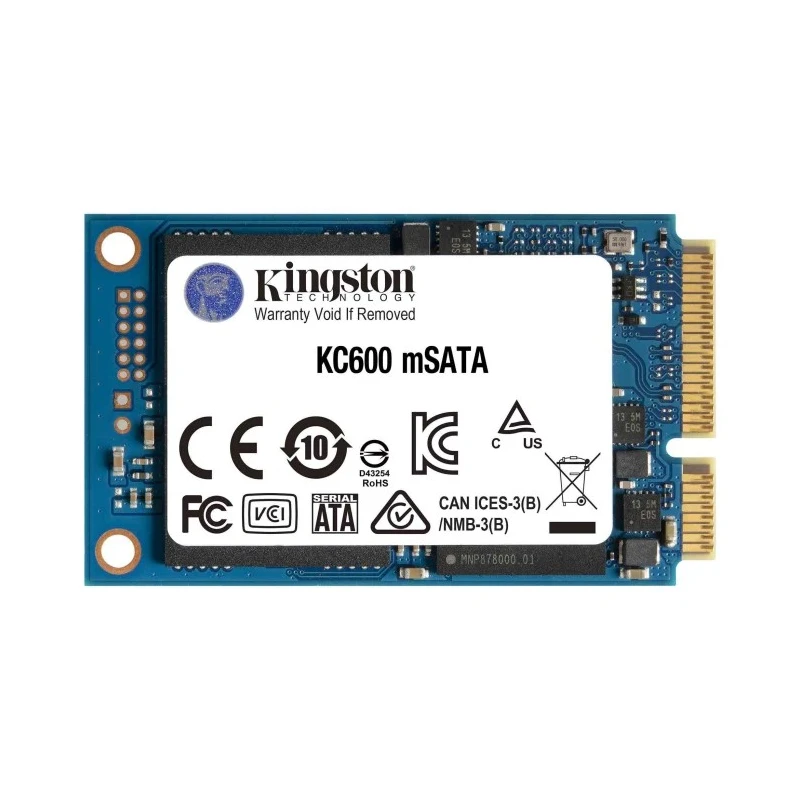 Kingston KC600 mSATA Internal SSD, 256GB, SATA III 6 Gb/s, 3D TLC NAND, 