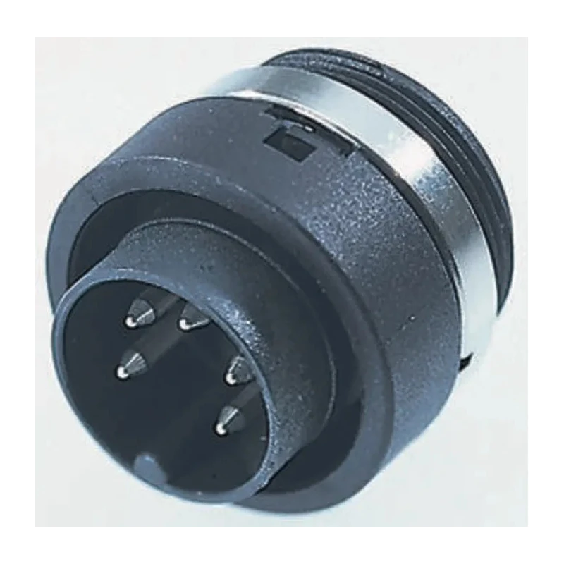 binder Miniature Panel Mount Circular Connector, 5 Contacts, Socket, Male, 6A, 250V, Solder Termination, IP40 99.0615.00.05