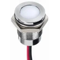 RS PRO White Panel Mount Indicator, 24V DC, Lead Wire Termination, IP67, Flush Bezel 130-2263