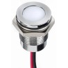 RS PRO White Panel Mount Indicator, 24V DC, Lead Wire Termination, IP67, Flush Bezel 130-2263