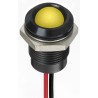 RS PRO Yellow Panel Mount Indicator 1.8V DC, 3.3V DC, Lead Wire Termination, IP67, Prominent Bezel 130-2270