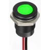 RS PRO Green Panel Mount Indicator 24V DC 20mA Lead Wire Flush IP67 130-2298