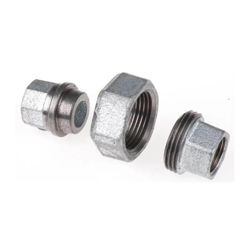 Georg Fischer Galvanised Malleable Iron Tap Adapter, Female to Female, 1/2 in, BSPP, 770340204