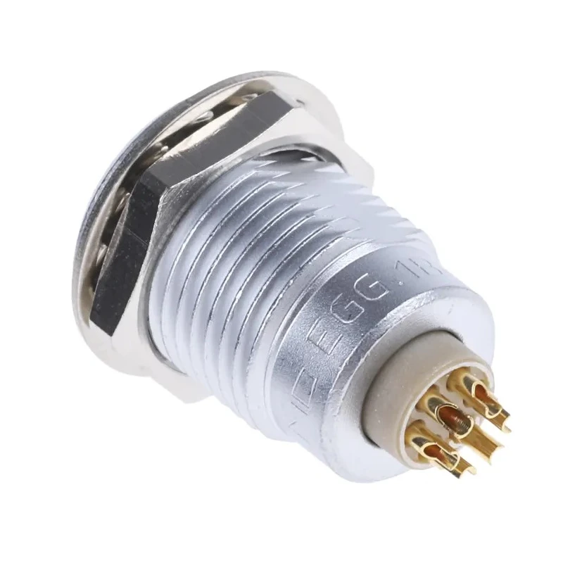 LEMO 6-Contact Panel Mount Circular Connector, 14 mm, Socket, Female, IP50, Brass, EGG.1B.306.CLL