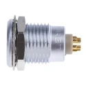 LEMO 6-Contact Panel Mount Circular Connector, 14 mm, Socket, Female, IP50, Brass, EGG.1B.306.CLL