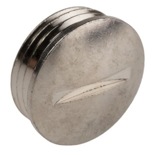 Lapp Nickel Plated Brass Cable Gland Blanking Plug PG16, 20 mm Diameter, IP54, SKINDICHT BL 