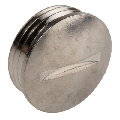 Lapp Nickel Plated Brass Cable Gland Blanking Plug PG16, 20 mm Diameter, IP54, SKINDICHT BL 