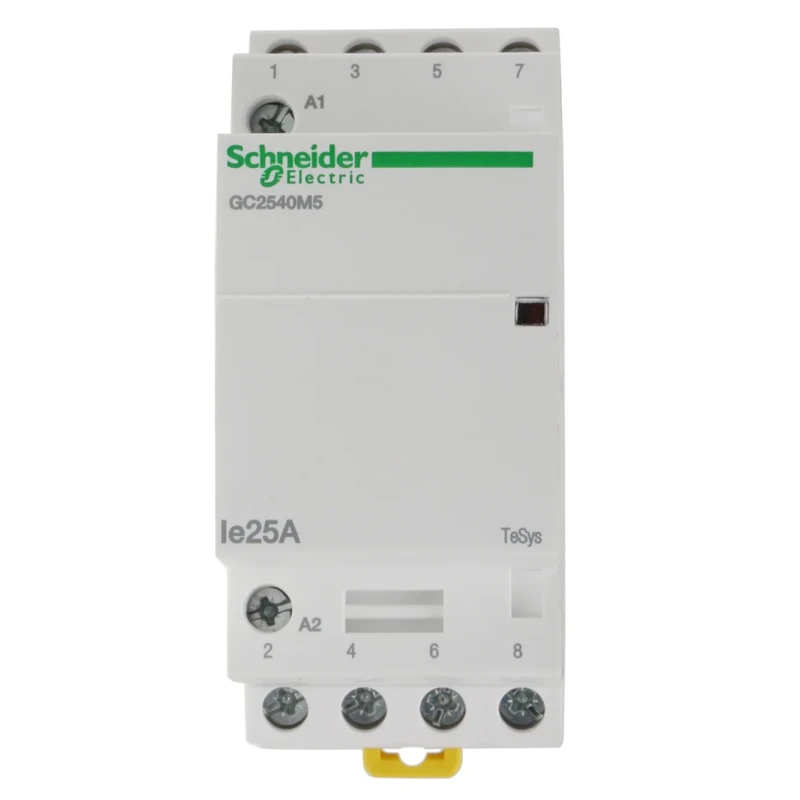 Schneider Electric 4-Pole Contactor, 230V AC Coil, 25A, DIN Rail, Screw Terminal, Motor Control GC25