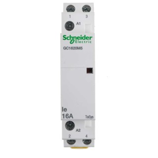 Schneider Electric TeSys GC Contactor GC1620M5, 2-Pole, 16A, 230V AC Coil, 1.3W, DIN Rail, 2 NO, 250V AC