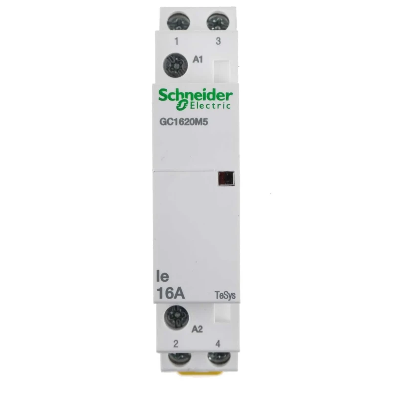 Schneider Electric TeSys GC Contactor GC1620M5, 2-Pole, 16A, 230V AC Coil, 1.3W, DIN Rail, 2 NO, 250V AC