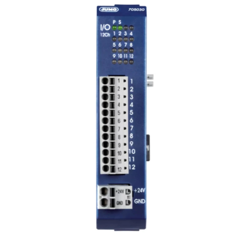 Jumo Digital I/O Module variTRON DIN Rail Digital Inputs/Outputs 12 Channels 705030/36/000