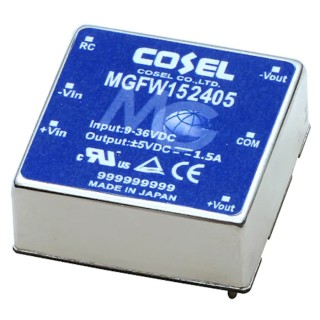 Cosel MGFW DC/DC Converter, 15W, 5V/-5V Output, 1.5A, 18–48V DC Input, PCB Mount, MGFW154805-R