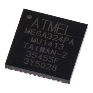 Microchip 8-Bit AVR Microcontroller  20MHz, 32kB FLASH, 44-Pin VQFN ATMEGA324PA