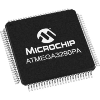 Microchip 8-Bit AVR Microcontroller 20 MHz, 32kB FLASH, 100-Pin TQFP ATMEGA3290PA-AU