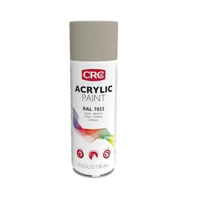 CRC Acrylic Spray Paint, Grey Gloss, RAL 7032, 400 ml, Indoor/Outdoor, Quick Dry 12017