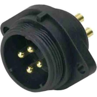 RS PRO Circular Connector 3 Contacts Flange Socket Male IP68 SP21 Series 500V 30A 131-6379
