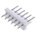 TE Connectivity MTA-100 Series Straight Through Hole Pin Header, 6 Contacts, 2.54 mm Pitch, 1 Row, Unshrouded 640456-6