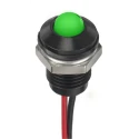 RS PRO Green Panel Mount Indicator 12V DC 20mA Lead Wire IP67 Prominent 8mm 132-9134