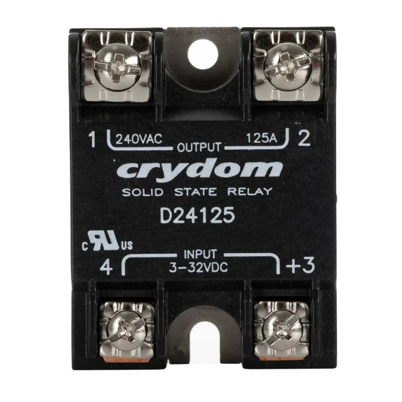 Crydom Solid State Relay Panel Mount 125A, 280Vrms Load, 32V Control D24125