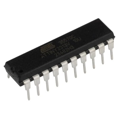 Microchip 8-bit AVR Microcontroller ATTINY2313V-10PU, 10 MHz, 2kB Flash, 20-Pin PDIP, Through-Hole