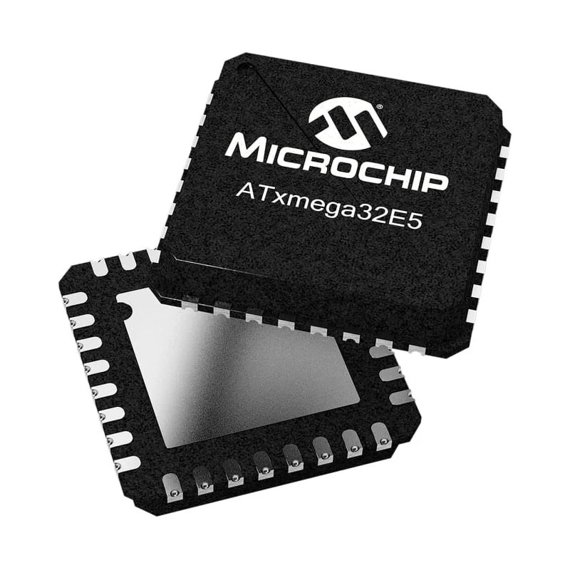 Microchip 16-Bit AVR Microcontroller, 32 MHz, 32kB Flash, 32 I/O, Surface Mount, UQFN, ATXMEGA32E5-M4U