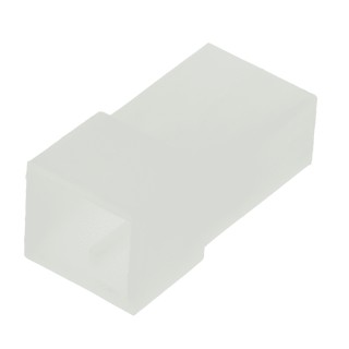 TE Connectivity AMP FASTIN-FASTON 2 Way Polyamide 66 Crimp Terminal Housing, 6.35 mm Tab Size, Natural 180924-0