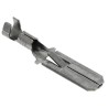 TE Connectivity FASTIN-FASTON .250 Black Uninsulated Male Spade Connector, Crimp, 6.35 x 0.81 mm Tab 18 - 14 AWG 42241-2