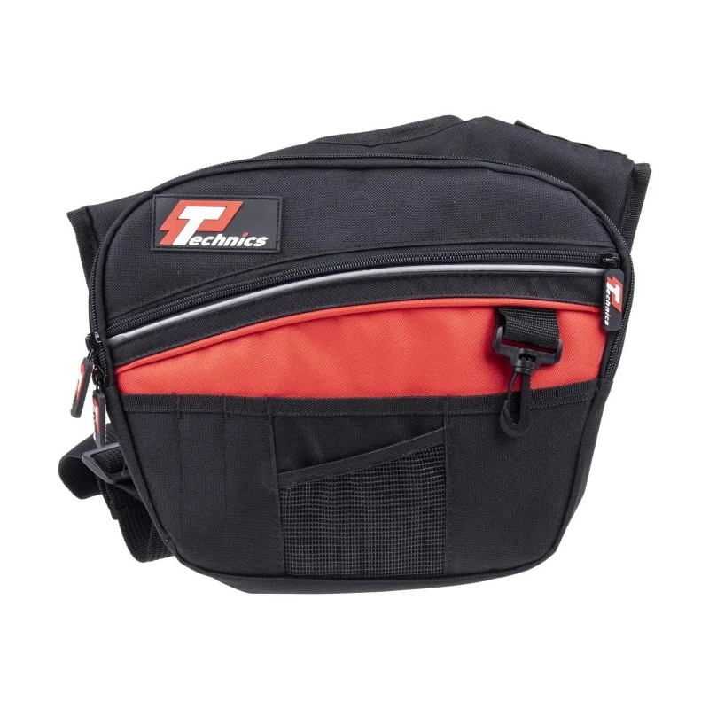 Technics Polyester Tool Bag with Shoulder Strap, 350x50x310 mm, Red/Black PT143