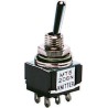 KNITTER-SWITCH Panel Mount Toggle Switch DPDT On-Off-On, Solder Terminal, IP67, 4A, 30V DC/250V AC MTE 206 P