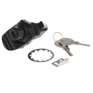 Southco Black ABS Camlock, 23 mm Panel-to-Tongue 22.2 x 25.5 mm, Key Unlock 93-303