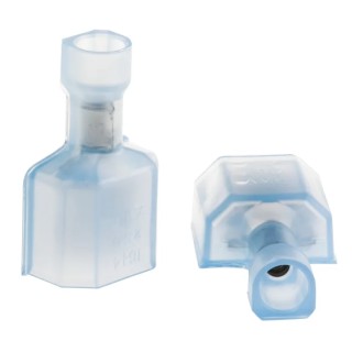 TE Connectivity Ultra-Fast .250 Blue Insulated Male Spade Connector 6.3 x 0.8 mm Tab Size 16 AWG to 14 AWG 3-520107-2