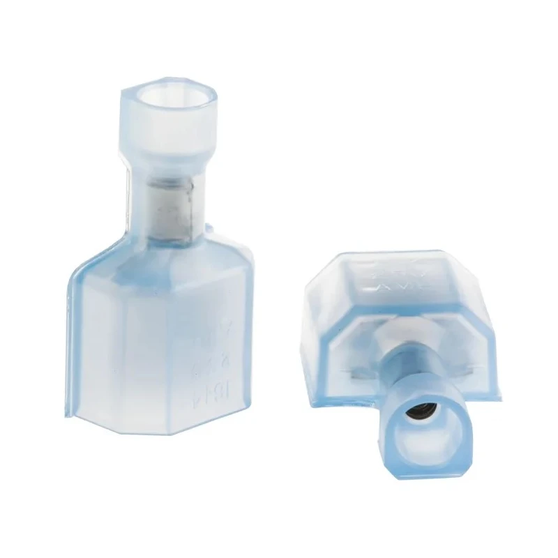 TE Connectivity Ultra-Fast .250 Blue Insulated Male Spade Connector 6.3 x 0.8 mm Tab Size 16 AWG to 14 AWG 3-520107-2