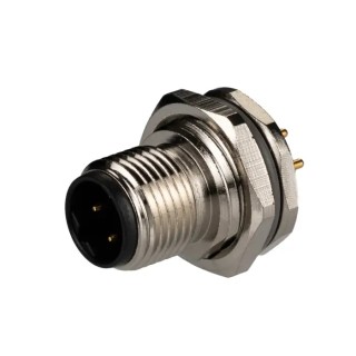 TE Connectivity Circular Connector, 4 Contacts, Rear Mount, M12 Socket Male, IP67 Nylon Housing, 250V, 4A T4140412041-000