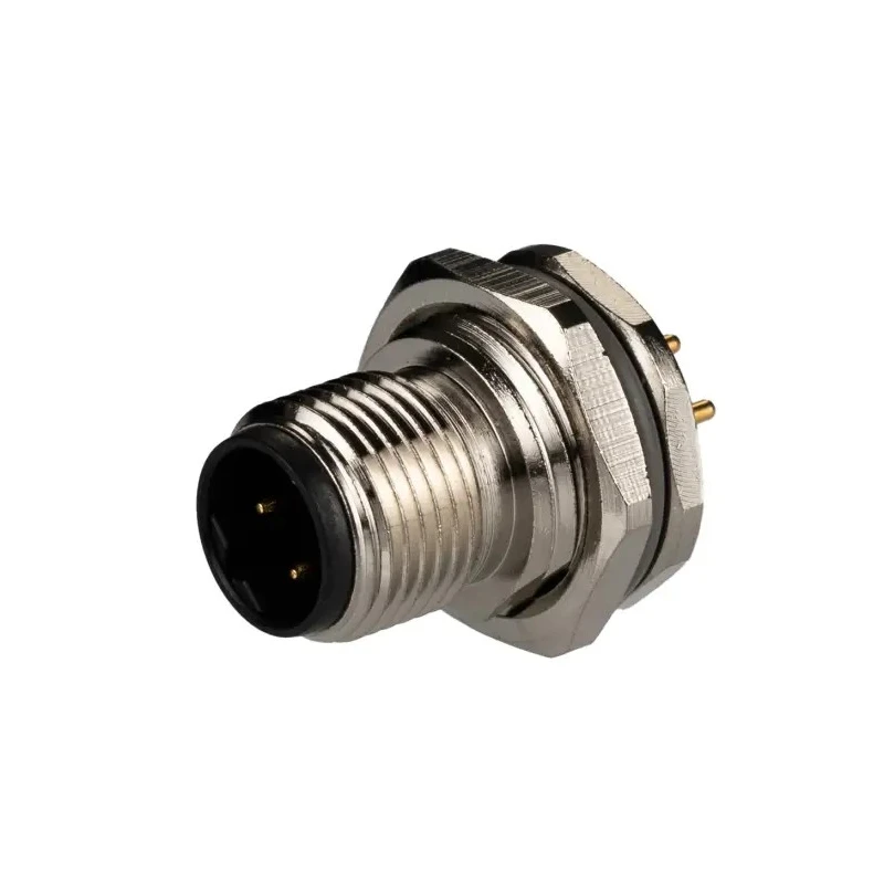 TE Connectivity Circular Connector, 4 Contacts, Rear Mount, M12 Socket Male, IP67 Nylon Housing, 250V, 4A T4140412041-000