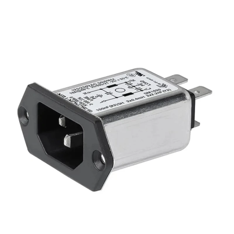 Schurter IEC Connector 250V 4A Quick Connect C18, C14 Series 5120 3-101-143