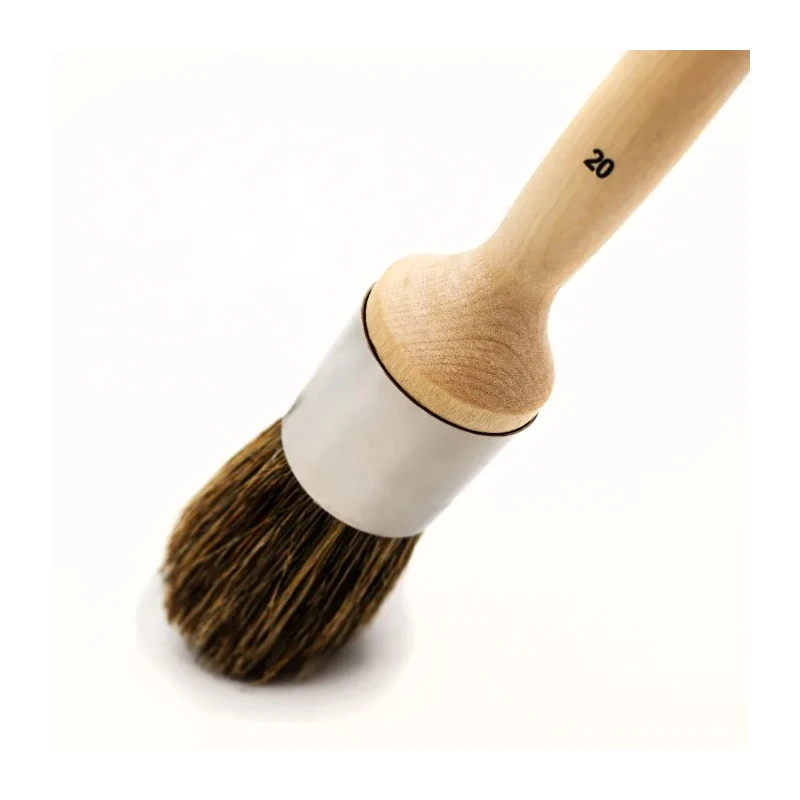 Cottam Thin Natural Paint Brush with Round Bristles, 31mm Wooden Handle 134-7415