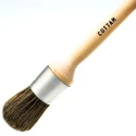 Cottam Thin Natural Paint Brush with Round Bristles, 31mm Wooden Handle 134-7415
