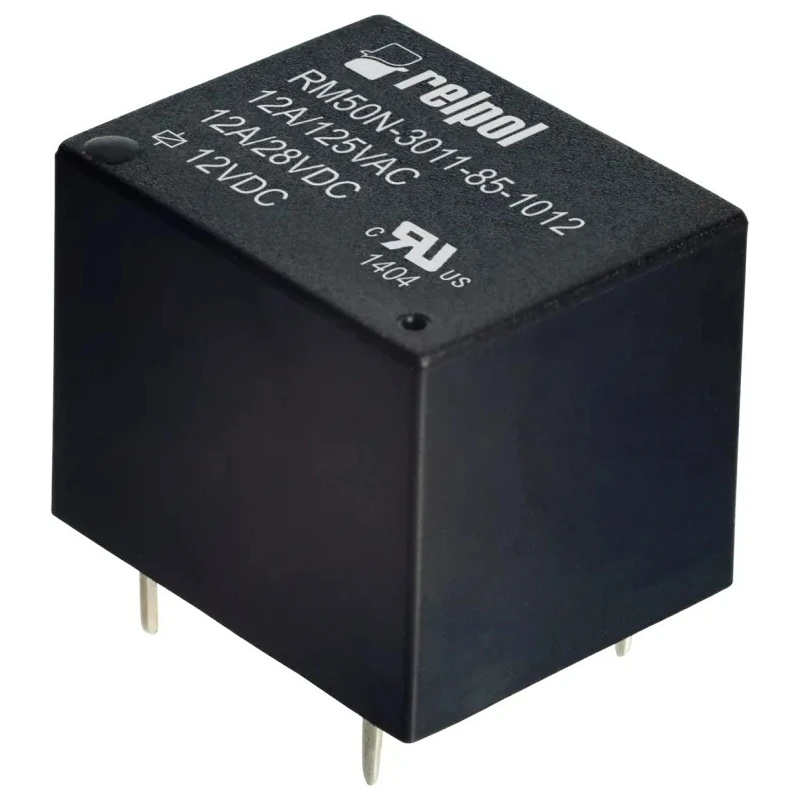 Relpol PCB Power Relay 12V DC Coil 12A Switching Current 1 CO RM50N-3011-85-1012