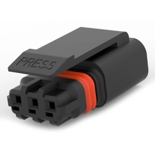 TE Connectivity SlimSeal Connector Miniature Series Cable Miniature Male Crimp, 3-Pole, 5A, 3-Way, IP67 2-2834074-3