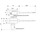 SMC Solid-State Vacuum Pressure Switch 24V DC 40mA Current IP40 LED Indicator PS1100-R06L-Q